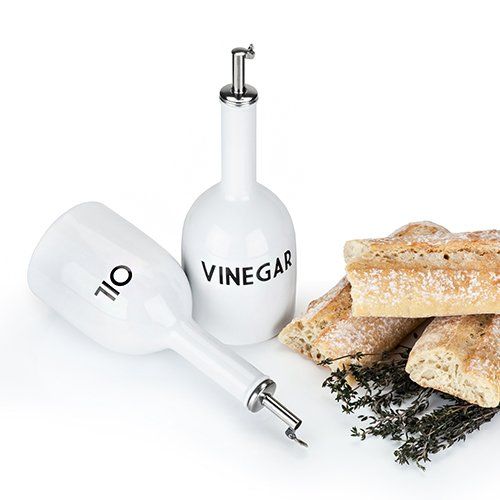  TRUE Carafe Ceramic Oil and Vinegar Pourer Set by True