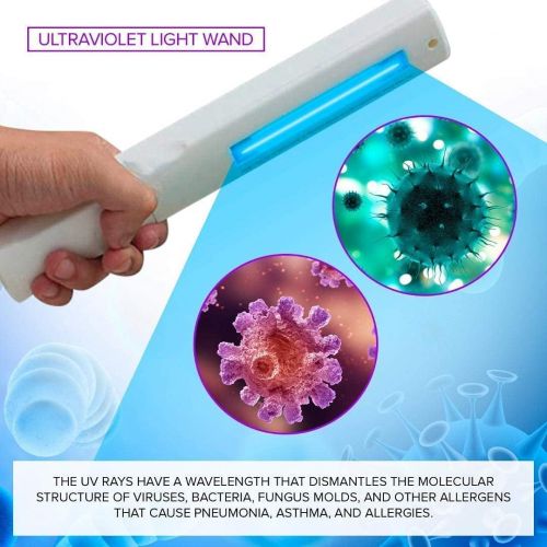  TRUE MARK UV Light Sanitizer Wand UVC Light Sanitize Surfaces Ultraviolet Light Portable Travel Sized Easy to Use Cordless Battery Powered