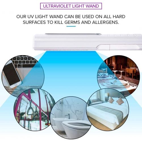  TRUE MARK UV Light Sanitizer Wand UVC Light Sanitize Surfaces Ultraviolet Light Portable Travel Sized Easy to Use Cordless Battery Powered