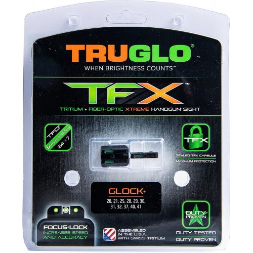  TRUGLO TFX Tritium and Fiber-Optic Xtreme Handgun Sights for Glock Pistols