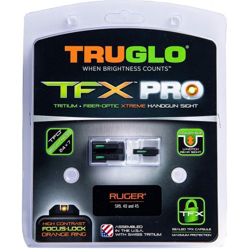  TRUGLO TG13RS3PC TFX Pro TritiumFiber Handgun Sight - Ruger AMER