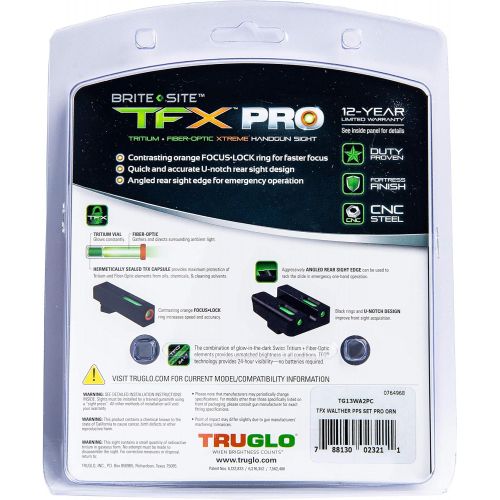  TRUGLO Truglo TG13WA3PC TFX Pro Sight M2 Pro Set, Walther CCP