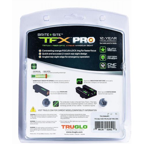  TRUGLO Truglo TG13WA3PC TFX Pro Sight M2 Pro Set, Walther CCP