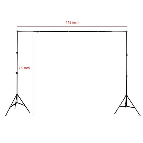  TRUMAGINE Photography Photo Video Studio Umbrellas Background 6.5x10FT Stand Support Kit 35Wx2 Lights Continuous Adjustable Support System with 5x10FT White Black Green Contton Backdrop in C