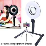 TRUMAGINE Selfie Ring Light for Phone Video Shooting Makeup YouTube Vine Portrait Photography with Stand Mirror Table Top Dimmable LED Photo 8-inch 24W 5500K Video Lights Lamps