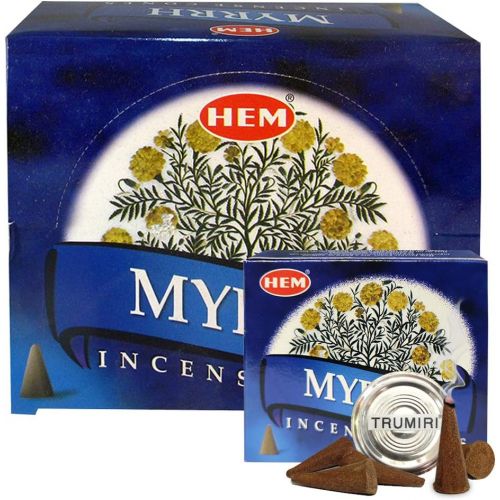  인센스스틱 TRUMIRI Myrrh Incense Cones And Cone Incense Burner Bundle Insence Insense Hem Incense