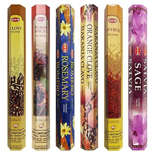  인센스스틱 TRUMIRI Hem Incense Sticks Variety Pack #25 And Incense Stick Holder Bundle With 6 Seasoning Fragrances