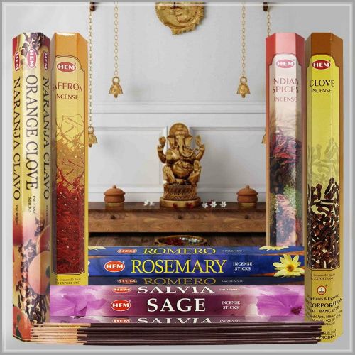  인센스스틱 TRUMIRI Hem Incense Sticks Variety Pack #25 And Incense Stick Holder Bundle With 6 Seasoning Fragrances