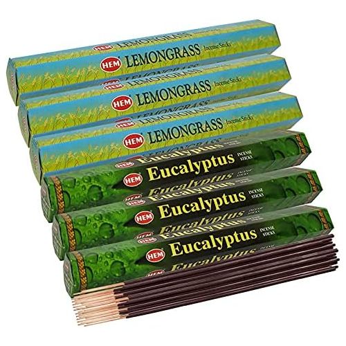  인센스스틱 Lemongrass & Eucalyptus Incense Sticks & Holder Bundle Variety Pack From Hem Trumiri Insense Inscents Insencents Insence