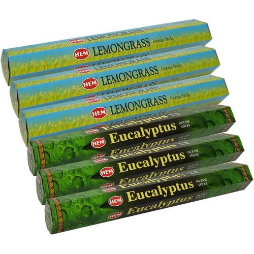  인센스스틱 Lemongrass & Eucalyptus Incense Sticks & Holder Bundle Variety Pack From Hem Trumiri Insense Inscents Insencents Insence