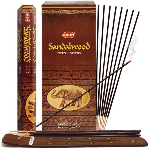  인센스스틱 TRUMIRI Sandalwood Incense Sticks And Incense Stick Holder Bundle Insence Insense Hem Incense Sticks