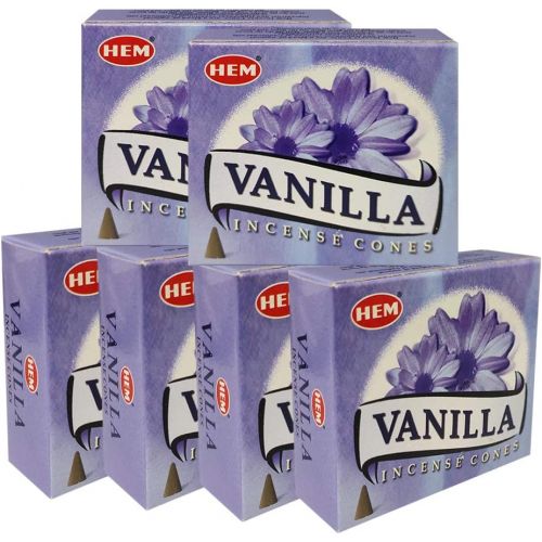  인센스스틱 TRUMIRI Incense Cone Holder Bundle with Hem Vanilla Incense Cones - Pack of 6 (Approx 60 Cones)