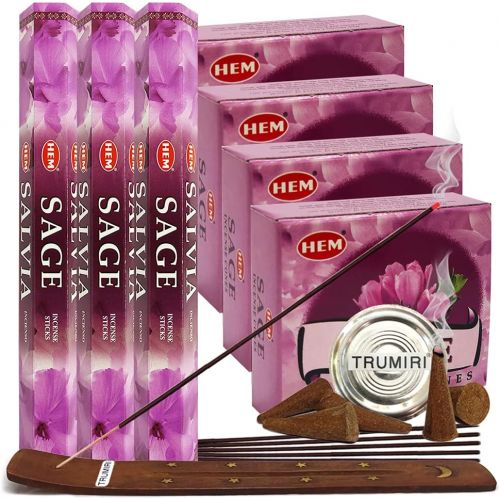  인센스스틱 TRUMIRI Sage Incense sticks and cone incense holder variety pack bundle insence insense inscents insienso