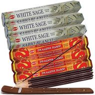 인센스스틱 TRUMIRI DragonS Blood Incense Sticks And White Sage Incense Sticks With Incense Holder Bundle For Home Fragrance And Smudging