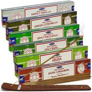 인센스스틱 TRUMIRI Satya Incense Sticks Variety Pack #8 And Incense Stick Holder Bundle With 6 Festival Fragrances