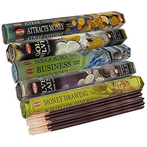  인센스스틱 TRUMIRI Hem Incense Sticks Variety Pack #7 And Incense Stick Holder Bundle With 5 Popular Money And Business Themed Fragrances