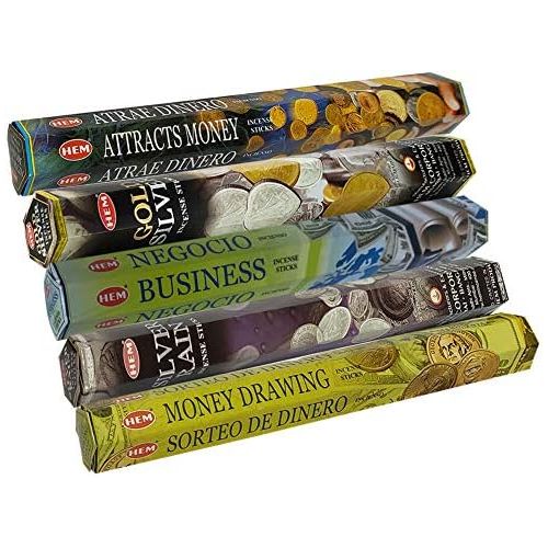  인센스스틱 TRUMIRI Hem Incense Sticks Variety Pack #7 And Incense Stick Holder Bundle With 5 Popular Money And Business Themed Fragrances