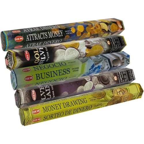  인센스스틱 TRUMIRI Hem Incense Sticks Variety Pack #7 And Incense Stick Holder Bundle With 5 Popular Money And Business Themed Fragrances