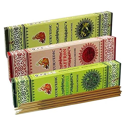  인센스스틱 TRUMIRI Ayurvedic Incense Sticks Variety Pack #3 And Incense Stick Holder Bundle With 6 Natural Fragrances
