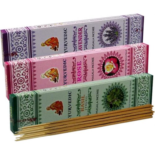  인센스스틱 TRUMIRI Ayurvedic Incense Sticks Variety Pack #3 And Incense Stick Holder Bundle With 6 Natural Fragrances