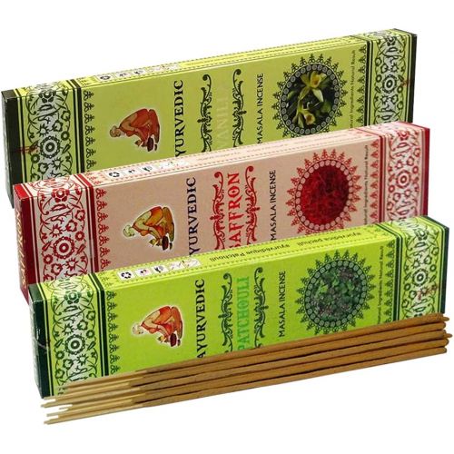  인센스스틱 TRUMIRI Ayurvedic Incense Sticks Variety Pack #3 And Incense Stick Holder Bundle With 6 Natural Fragrances