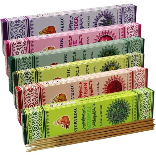  인센스스틱 TRUMIRI Ayurvedic Incense Sticks Variety Pack #3 And Incense Stick Holder Bundle With 6 Natural Fragrances