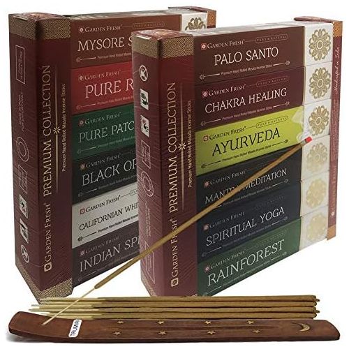  인센스스틱 TRUMIRI Masala Incense Sticks Variety Pack #2 And Incense Stick Holder Bundle With 12 Handcrafted Fragranaces