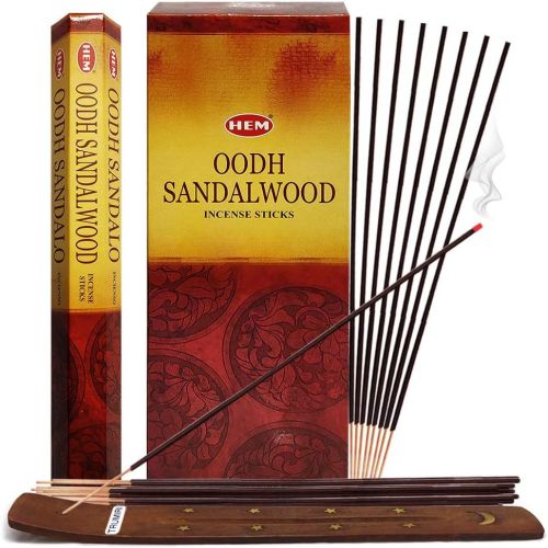  인센스스틱 TRUMIRI Oodh Sandalwood Incense Sticks And Incense Stick Holder Bundle Insence Insense Hem Incense Sticks