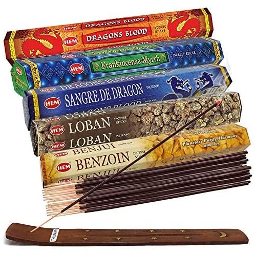  인센스스틱 TRUMIRI Hem Incense Sticks Variety Pack #3 And Incense Stick Holder Bundle With 5 Popular Resin Based Fragrances