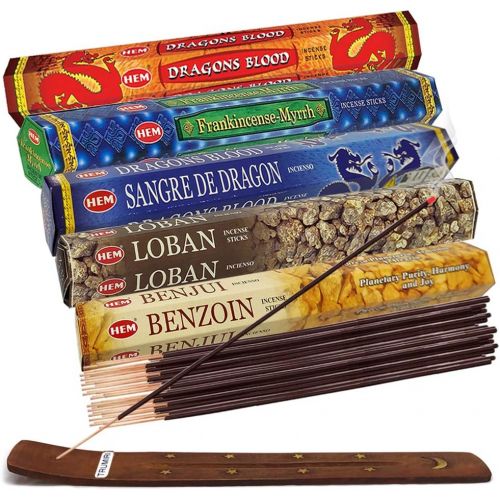  인센스스틱 TRUMIRI Hem Incense Sticks Variety Pack #3 And Incense Stick Holder Bundle With 5 Popular Resin Based Fragrances