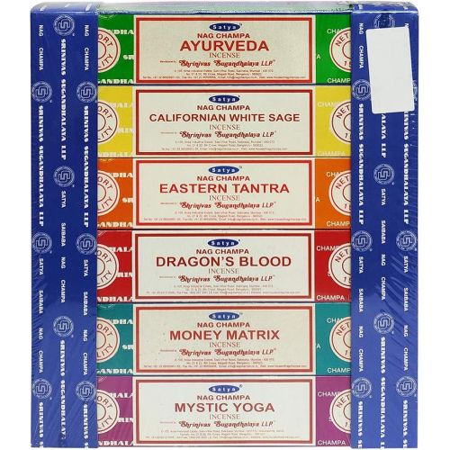  인센스스틱 TRUMIRI Satya Incense Sticks Variety Pack #3 And Incense Stick Holder Bundle With 12 Exclusive Fragrances