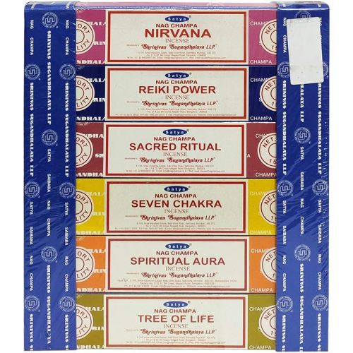  인센스스틱 TRUMIRI Satya Incense Sticks Variety Pack #3 And Incense Stick Holder Bundle With 12 Exclusive Fragrances