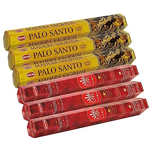  인센스스틱 Palo Santo & Frankincense Incense Sticks & Holder Bundle Variety Pack From Hem Trumiri Insense Inscents Insencents Insence