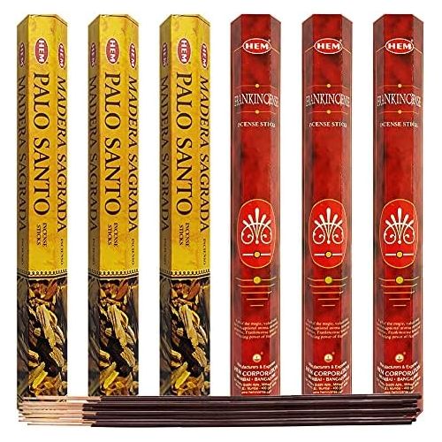  인센스스틱 Palo Santo & Frankincense Incense Sticks & Holder Bundle Variety Pack From Hem Trumiri Insense Inscents Insencents Insence