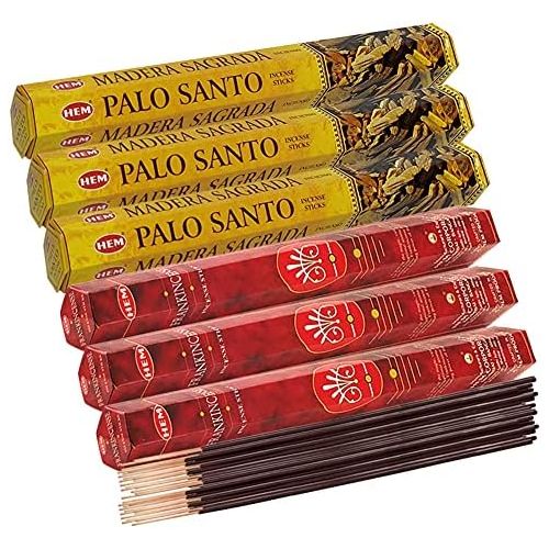  인센스스틱 Palo Santo & Frankincense Incense Sticks & Holder Bundle Variety Pack From Hem Trumiri Insense Inscents Insencents Insence