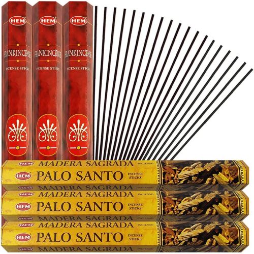  인센스스틱 Palo Santo & Frankincense Incense Sticks & Holder Bundle Variety Pack From Hem Trumiri Insense Inscents Insencents Insence