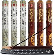 인센스스틱 White Sage & Sandalwood Incense Sticks & Holder Bundle Variety Pack From Hem Trumiri Insense Inscents Insencents Insence