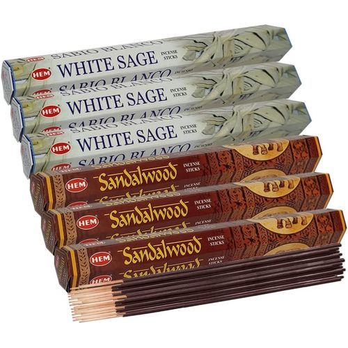  인센스스틱 White Sage & Sandalwood Incense Sticks & Holder Bundle Variety Pack From Hem Trumiri Insense Inscents Insencents Insence