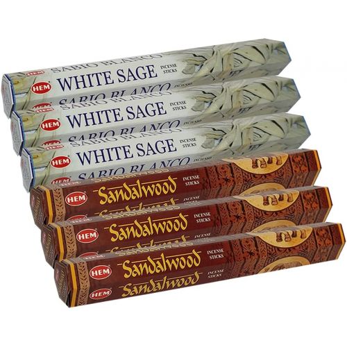  인센스스틱 White Sage & Sandalwood Incense Sticks & Holder Bundle Variety Pack From Hem Trumiri Insense Inscents Insencents Insence