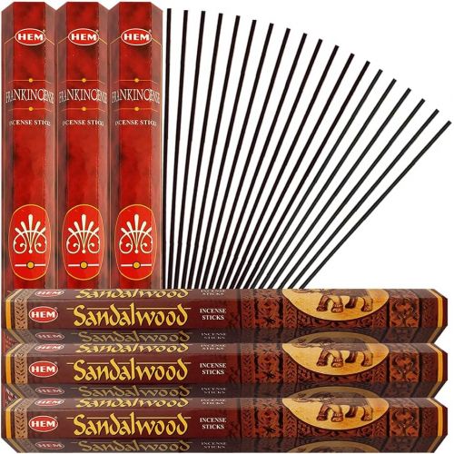  인센스스틱 Frankincense & Sandalwood Incense Sticks & Holder Bundle Variety Pack From Hem Trumiri Insense Inscents Insencents Insence