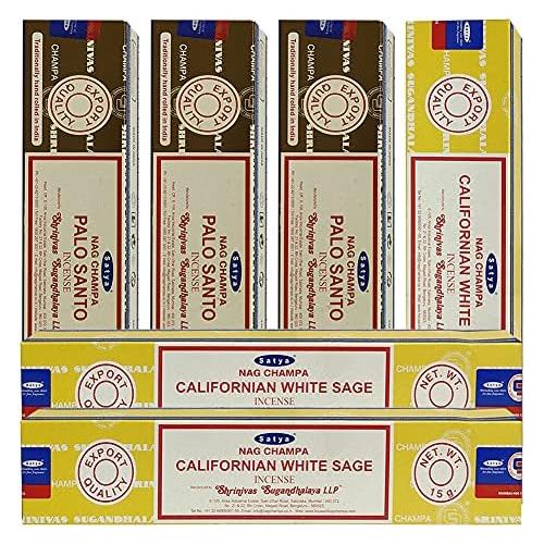  인센스스틱 Palo Santo White Sage Incense Sticks & Holder Bundle Variety Pack From House Of Nag Champa Incense Sticks And Trumiri