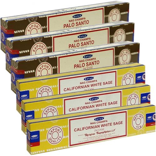  인센스스틱 Palo Santo White Sage Incense Sticks & Holder Bundle Variety Pack From House Of Nag Champa Incense Sticks And Trumiri