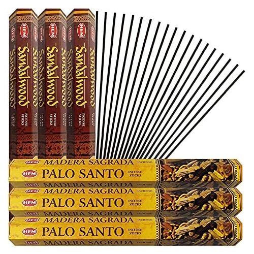  인센스스틱 Palo Santo & Sandalwood Incense Sticks & Holder Bundle Variety Pack From Hem Trumiri Insense Inscents Insencents Insence