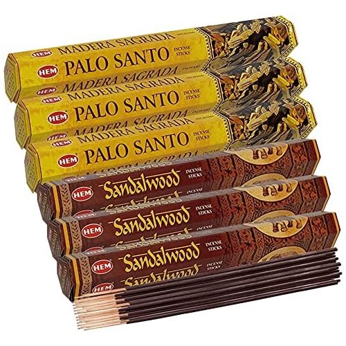  인센스스틱 Palo Santo & Sandalwood Incense Sticks & Holder Bundle Variety Pack From Hem Trumiri Insense Inscents Insencents Insence
