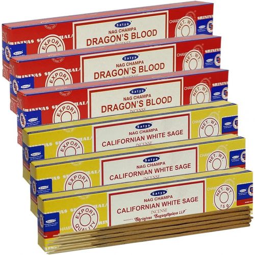  인센스스틱 Dragons Blood White Sage Incense Sticks & Holder Bundle Variety Pack From House Of Nag Champa Incense Sticks And Trumiri