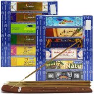 인센스스틱 TRUMIRI Satya Incense Sticks Variety Pack #1 And Incense Stick Holder Bundle With 12 Unique Fragrances