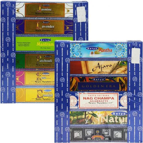  인센스스틱 TRUMIRI Satya Incense Sticks Variety Pack #1 And Incense Stick Holder Bundle With 12 Unique Fragrances