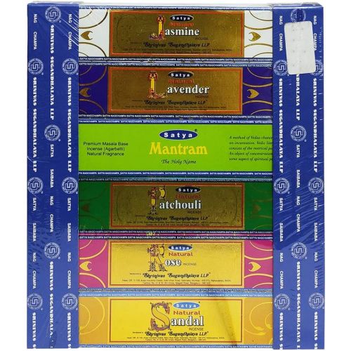  인센스스틱 TRUMIRI Satya Incense Sticks Variety Pack #1 And Incense Stick Holder Bundle With 12 Unique Fragrances