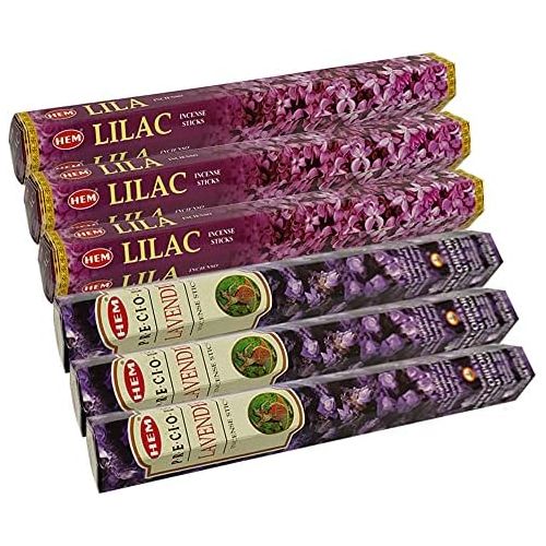  인센스스틱 Lilac & Lavender Incense Sticks & Holder Bundle Variety Pack From Hem Trumiri Insense Inscents Insencents Insence