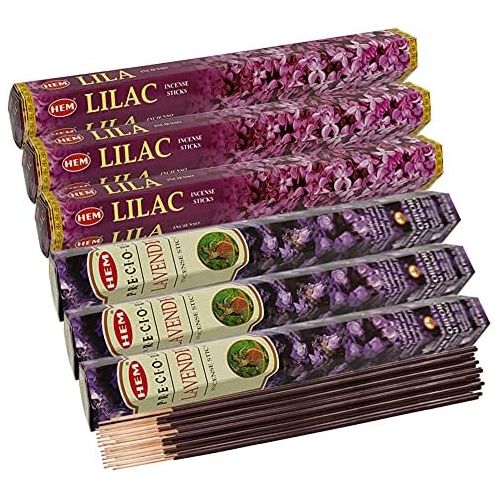  인센스스틱 Lilac & Lavender Incense Sticks & Holder Bundle Variety Pack From Hem Trumiri Insense Inscents Insencents Insence